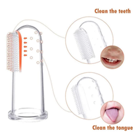 Nettoyeur buccal en silicone transparent pour tout-petits de 0 à 24 mois Modèle KKSBB08