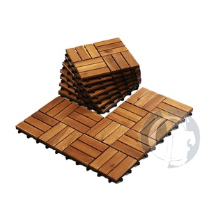 Viet Wood 300x300mm Modern Waterproof Fireproof Anti-Slip Eco-Friendly Click Interlocking <b>Square</b> Outdoor Decking Tiles Matt - Product Image 2