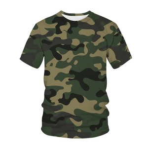 100% Polyester véritable arbre Camo Jungle forêt randonnée palmier hauts unisexe coupe ample imprimé respirant T-shirt - Product Image 2