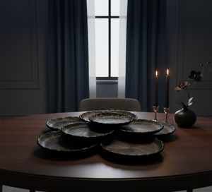 Plateau à 9 compartiments élégant de couleur argentée, vaisselle et centre de table de mariage, bols en métal élégants, plat de service - Product Image 3