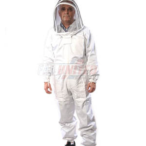 ชุดเลี้ยงผึ้งผ้าฝ้ายพร้อมผ้าคลุมซิปและหัวเข่าเสริมชุดเลี้ยงผึ้งแบบพรีเมี่ยมพร้อมฮู้ดที่ถอดออกได้และซิปแข็งแรง - Product Image 4