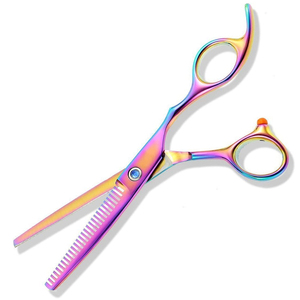 Vente en gros Ciseaux de coiffeur à étamer Ciseaux à effiler en acier inoxydable revêtus de titane pour salon de beauté - Product Image 2