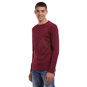 Artículo de gran oferta, nuevo diseño, Camiseta lisa de manga larga, camisetas de Color personalizadas con logotipo impreso personalizado para hombres, camisetas de algodón 100% - Product Image 1