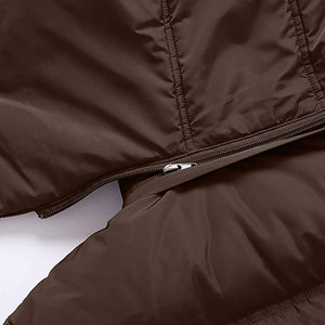 Vente en gros de veste matelassée avec logo personnalisé pour hommes col à capuche en tissu polyester imperméable pour l'extérieur, l'hiver, décoration à motifs - Product Image 5