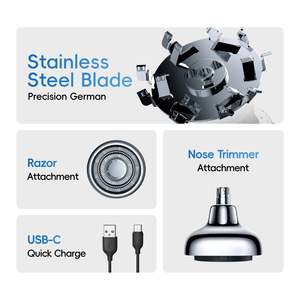 Tondeuse Électrique Portable 2-en-1 pour Nez et Visage, Rasoir Étanche Rechargeable, Outil d'Épilation pour Maison, Voiture, Voyage, Alimentation USB - Product Image 2