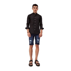 <b>Men</b> Denim Shorts Distressed Washed 100% Cotton <b>Stretch</b> Casual Summer Streetwear Vintage Slim Fit Ripped Custom ODM - Product Image 3