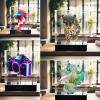 Ventilador LED 3D HD, Equipo de Holograma de Escritorio, Letrero Publicitario, Logotipo Publicitario Empresarial