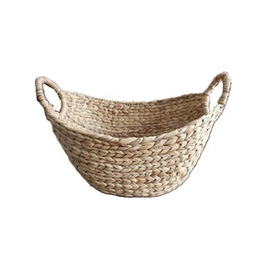 Boîtes et bacs de rangement en osier de jacinthe d'eau naturelle L80 fabriqués à la main et respectueux de l'environnement jonc de mer forme ovale quantité minimale de commande bas du Vietnam - Product Image 3