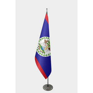 Custom 3x5ft Belize Indoor <b>Flag</b> with Digital Printing Aluminum <b>Pole</b> Polyester Material - Product Image 1