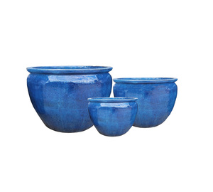 High Quality Bubble Glazed Ceramic <b>Flower</b> <b>Pots</b> & Planters for Garden Decoration Wholesale Products for Outdoor Use & supplies - Product Image 1