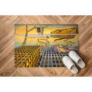Tapis imprimé sur le thème de l'art surréaliste, motif « La désintégration de la persévérance » de Salvador Dalí, tapis fin non tissé - Product Image 5