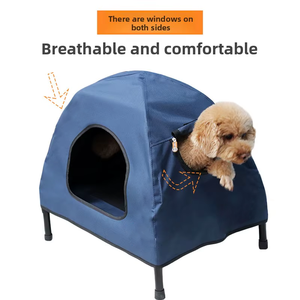 आधुनिक 2-इन-1 इनडोर/आउटडोर पालतू घर नए डिजाइन बिल्ली स्थायी प्लास्टिक पशु कुत्ते खाट बिस्तर निबंध विधानसभा - Product Image 4