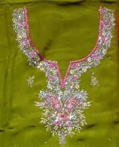 Trajes de mujer de moda india bordados a mano sin costuras de diseñador moderno Material de organza para fiestas de estilo tradicional - Product Image 2