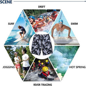 Short de bain personnalisé de haute qualité pour hommes, maillot de bain de plage en toile respirante à séchage rapide, décontracté 100% coton grande taille - Product Image 4
