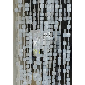 Wedding Stage Decor: Round <b>Beaded</b> Shell <b>Curtains</b> for Indoor & Outdoor Hanging Decoration. - Product Image 1