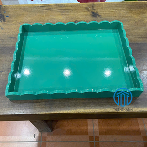 Bandeja Lacada de Alta Calidad, Fabricante Vietnamita, Acabado Brillante, OEM/ODM Disponible, Precio al por Mayor, Bandejas Decorativas Onduladas de MDF Lacado - Product Image 3