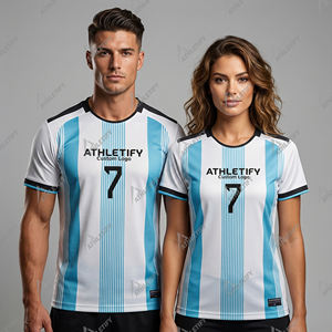 Camiseta de Fútbol Personalizada para Equipo |   Tela Sólida 100% Poliéster, Impresa por Sublimación, Corte Atlético, Ecológica, Ligera, de Secado Rápido y Transpirable - Product Image 2