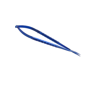 Microchirurgie Bleu Titane Enduit Ciseaux Lame Longueur 15 mm Sharp Lame Incurvée 6.12 Pouces Micro Ciseaux - Product Image 4