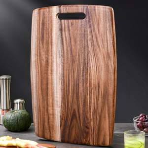 Planche à découper en bois d'acacia-Planche à découper en bois avec poignée pour viande/pain/légumes/fruits/fromage servant de décor de cuisine - Product Image 2