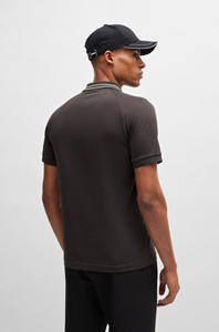 Nouveau design de t-shirt polo pour hommes t-shirt polo à manches courtes avec logo personnalisé t-shirt polo respirant coupe ajustée et couleur noire - Product Image 4