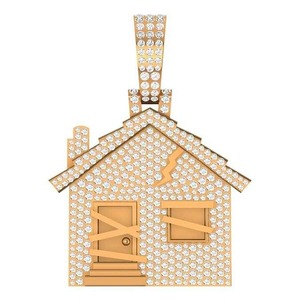 Colgantes de Letras Hip Hop Personalizados de Moissanita VVS Chapados en Oro 10K 14K al por Mayor, Joyería Bling Iced Out para Hombres y Mujeres, Certificado IGI - Product Image 1