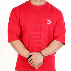เสื้อยืดผู้ชายขนาดใหญ่กว่าปกติลาย280 GSM พิมพ์โลโก้แบบกำหนดเอง - Product Image 1