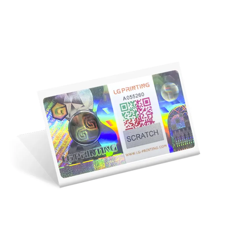 High quality anti counterfeit expanding 3D movement logo hologram sticker with verification system