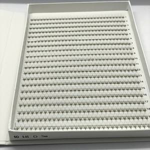 6D 11mm D Curl Synthetic Hair Handmade <b>Eyelash</b> <b>Extensions</b> Black Matte Thin Base Volume XL/XXL/MINI Tray Easy Fan Natural Long - Product Image 1