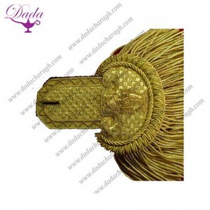 Épaulettes de planche d'épaule en tissu à coudre brodé de haute qualité fil d'argent Guff Pride - Product Image 4