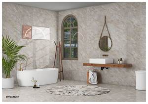 Baldosas de pared de porcelana sin fin brillante 600x1200 | Baldosas pulidas de gran formato Premium 24x48 | Calidad de exportación moderna duradera - Product Image 3