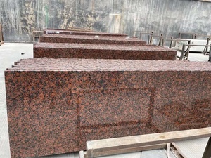 Dalles de granit polies, flammées et martelées, rouge <span class=keywords><strong>Carmen</strong></span> et rouge Karelia, pour comptoirs de cuisine, revêtements muraux et revêtements de sol d'escalier - Product Image 6