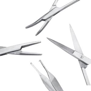 5 piezas de alta calidad CE certificado Clase II juego de instrumentos quirúrgicos de acero inoxidable hemostatos tijeras pinzas médicas - Product Image 5