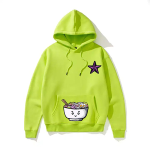 Sudadera con capucha con parches personalizados más vendidos, forro polar profesional, diseño propio, sudaderas con capucha de chenilla bordadas, mezcla básica de algodón - Product Image 2