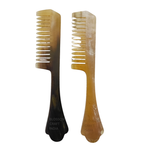 Peigne à cheveux en corne de buffle fait à la main, finition lisse, exporté d'Inde, prix le plus bas, fabricant fournisseur - Product Image 5