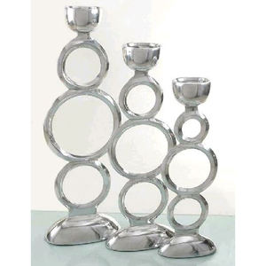 Elegant Metal Aluminium Minimalist Circular Design Taper <b>Candle</b> Holder Luxury <b>Candle</b> Holders - Product Image 1