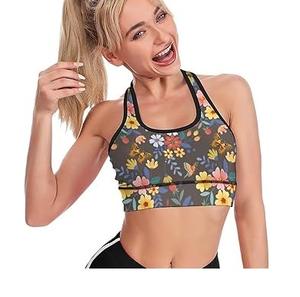 Soutien-gorge de sport noir respirant et confortable pour femmes sur mesure Fitness Wear XS Size Hot Selling OEM Front Logo Position - Product Image 4