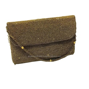 Diseñador étnico hecho a mano tela bordado nupcial embrague de lujo artesanías boda fiesta bolso de mano para niñas - Product Image 1