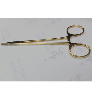 Portaagujas de acero inoxidable de alta calidad, instrumentos quirúrgicos médicos reutilizables, abrazadera de sutura, herramientas hemostáticas curvas rectas - Product Image 1