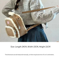 2026 Bestseller Kunstfell-Besetzter Damen-Wildlederrucksack mit Verstellbaren Trägern Mehrere Taschen Stilvolle Lässige Schultertasche