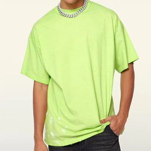 Custom Logo 310 GSM 100% Cotton Heavyweight Splashing <b>Paint</b> Process Tshirt Oversized Vintage T-<b>shirt</b> for men DDP Shipping - Product Image 1