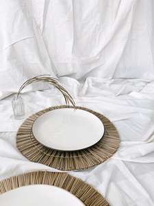 Manteles minimalistas de algas marinas hechos a mano y posavasos para decoración de comedor, embalaje de cartón ecológico - Product Image 6