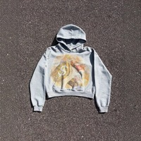 Sweats à capuche de style européen américain pour hommes, gothique, haute rue, automne, coupe ample, Alien Print Couplet Hoodies