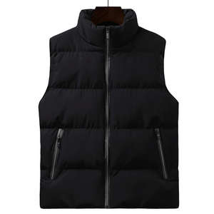 Veste matelassée légère en toile à col montant coupe-vent pour homme, vente en gros ODM personnalisée, veste d'hiver chaude - Product Image 3