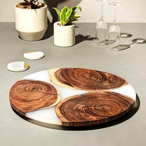 High-Quality <b>Wooden</b> Lazy Susan Modern Round Design for Table Use & <b>Spice</b> <b>Rack</b> Organizer - Product Image 1