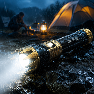 Lampe torche tactique LED rechargeable 525X avec fonction de frappe d'urgence et porte-clés ; Lampes de sécurité pour briser les vitres en cas d'urgence - Product Image 2