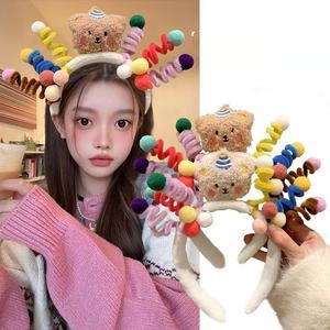 ربطة رأس من الفرو الصناعي من Kawaii مع سحر كارتوني-شعور ممتاز لصور النساء وغسل الوجه - Product Image 1