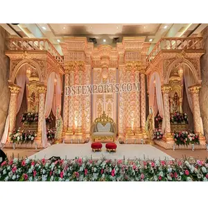 Tamil chủ đề tiếp nhận sân khấu cho đám cưới truyền thống Vòng lễ trang trí sân khấu marathi đám cưới Vòng lễ trang trí