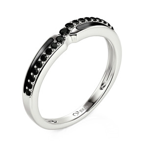 Jeulia Gold Plated Stainless Steel Minimalist <b>Black</b> Twisted <b>Wedding</b> Band for <b>Men</b> - Product Image 2