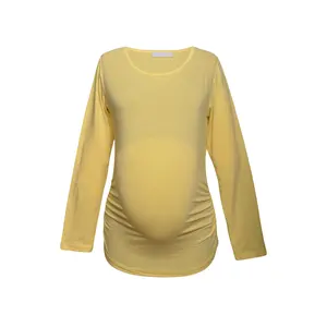 New Stylish cheap customized maternity clothes maternity wear fashion maternity t shirt breathable