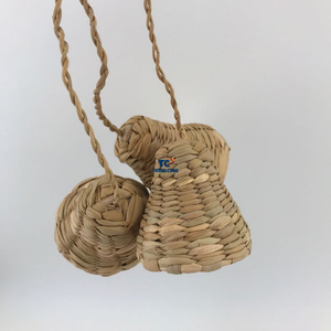 Campana de bambú tejida al por mayor DIY mimbre árbol de Navidad adornos colgantes Boho adornos de Navidad - Product Image 2